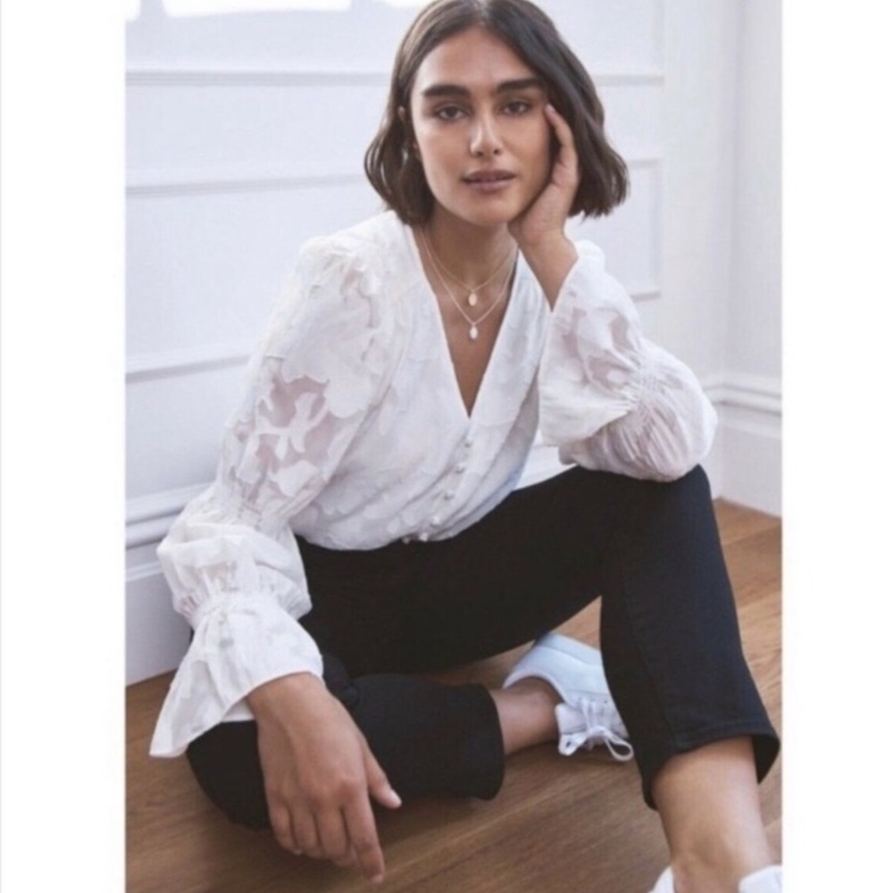 Elizabeth and James White Peasant Blouse